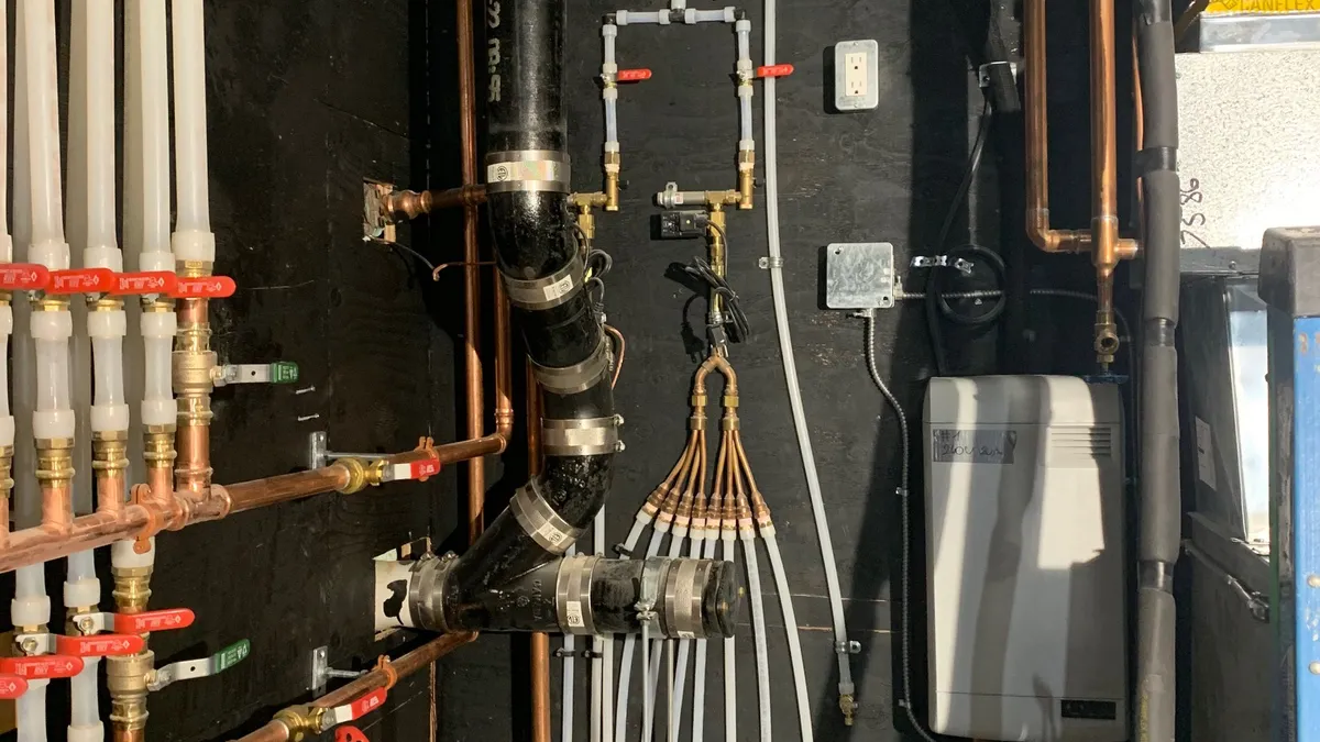 Completed plumbing work